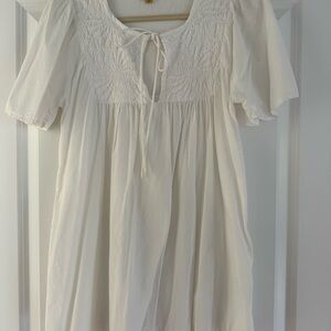 Roberta Roller Rabbit White Embroidered Top